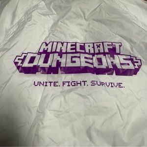 Minecraft Dungeons Limited Edition Cloak Game Jacket‎ Button Up Men Medium White
